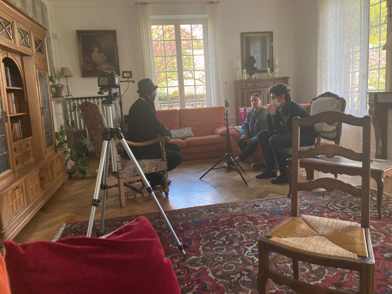 Interview sur plateau de tournage